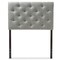 Baxton Studio Viviana Grey Upholstered Button-Tufted Twin Size Headboard 125-6975 - alternate 1